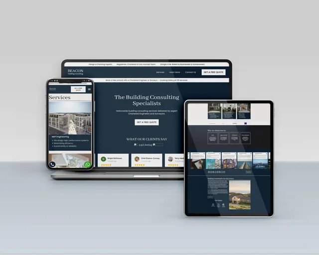 Building Consulting Websites project mockup