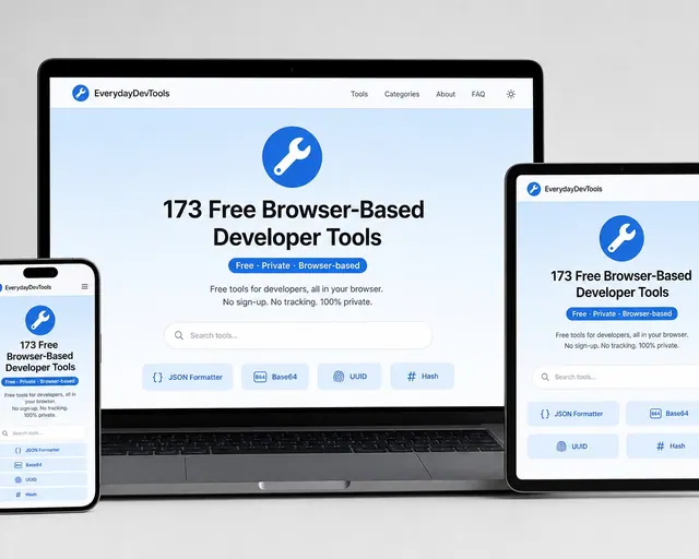 EverydayDevTools Websites SAAS project mockup