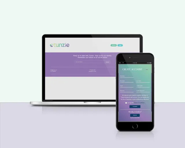 Tunzie Websites SAAS CRM project mockup